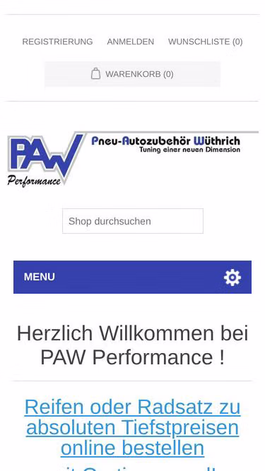 Screenshot of paw.ch