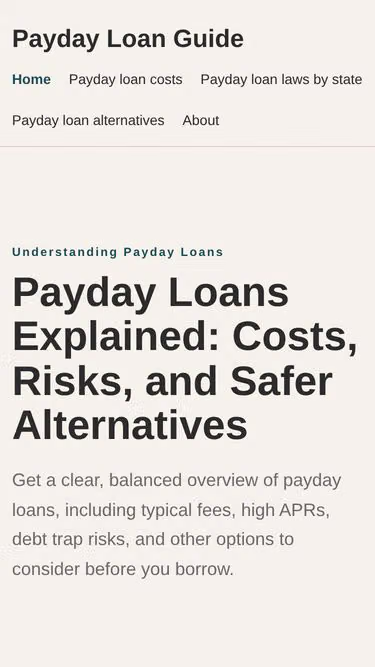 Screenshot of paydayloan.makeup