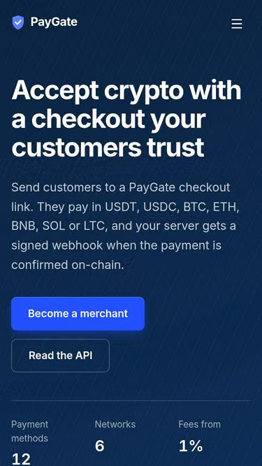 Screenshot of paygate.cx