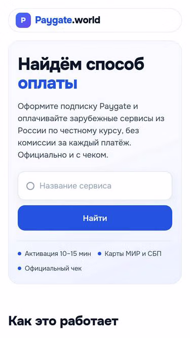 Screenshot of paygate.world