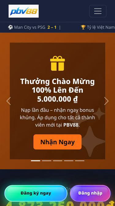 Screenshot of pbv88.fyi