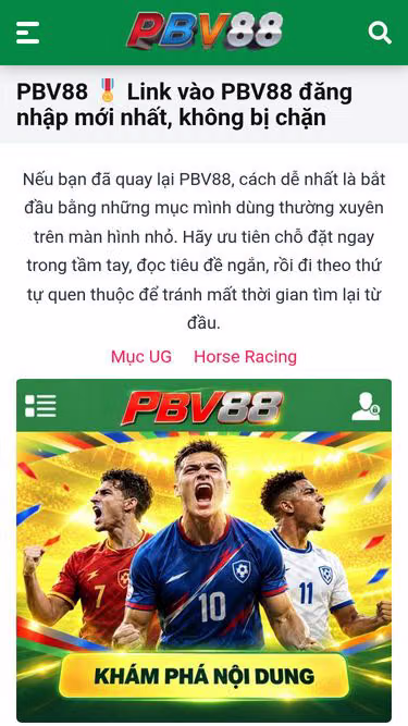 Screenshot of pbv88.monster