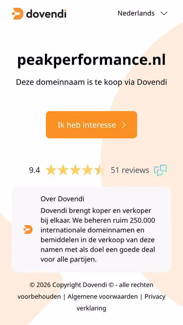 Screenshot of peakperformance.nl