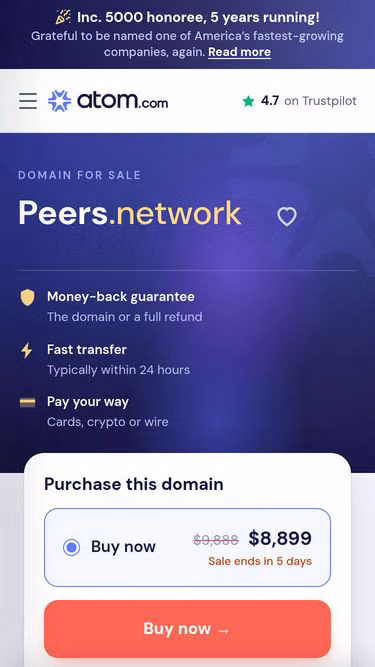 Screenshot of peers.network