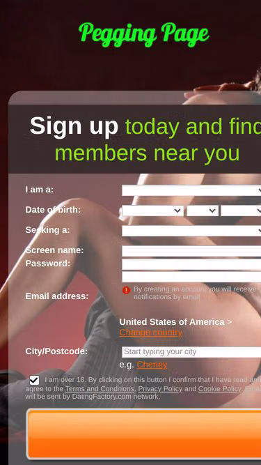 Screenshot of pegging.page
