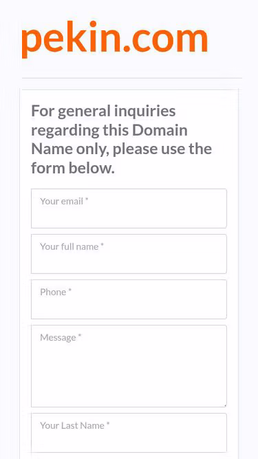 Screenshot of pekin.com