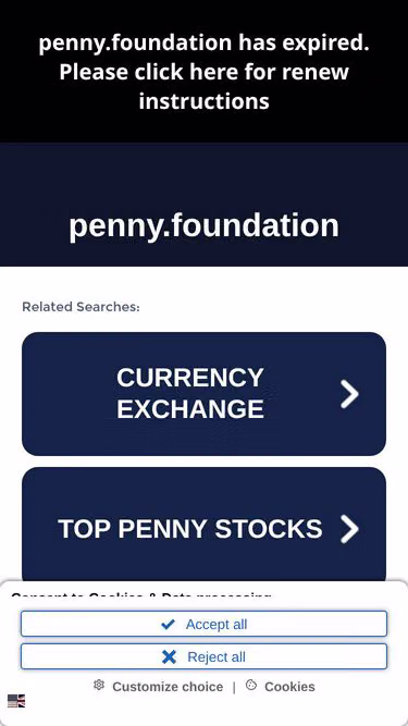 Screenshot of penny.foundation