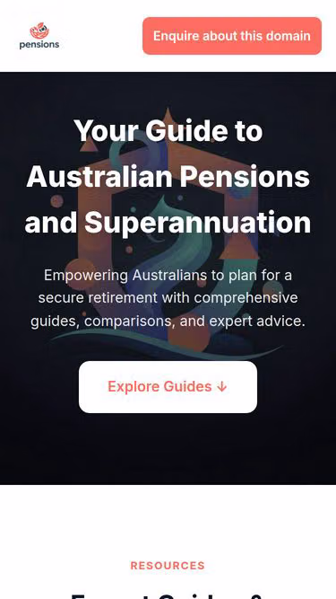 Screenshot of pensions.au