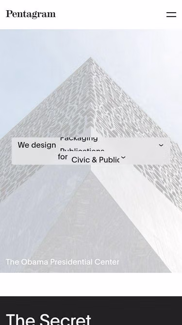 Screenshot of pentagram.com
