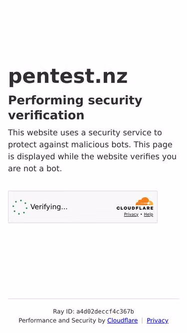 Screenshot of pentest.nz