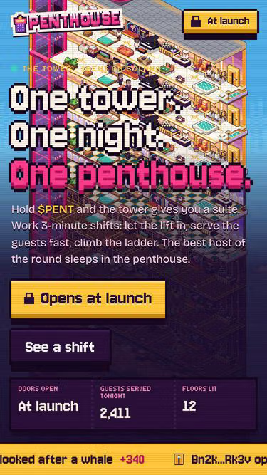 Screenshot of penthouse.cash
