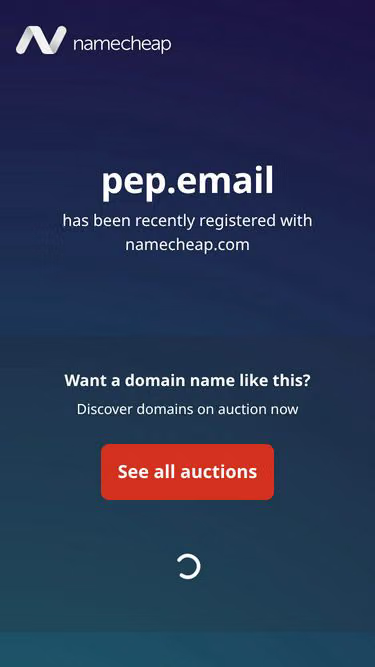 Screenshot of pep.email
