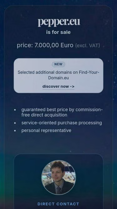 Screenshot of pepper.eu