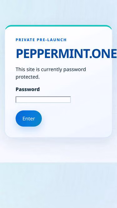 Screenshot of peppermint.one