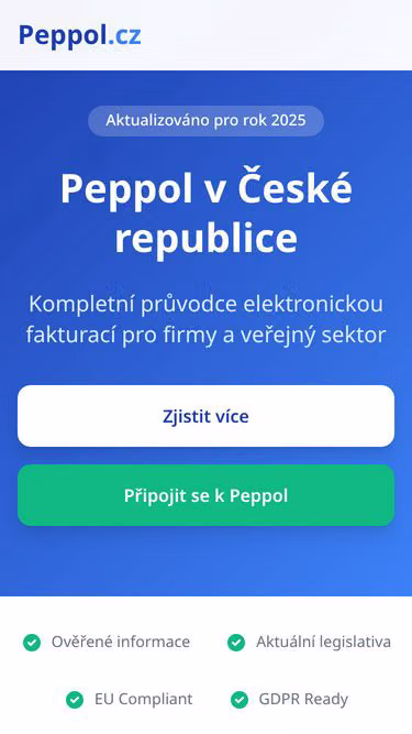 Screenshot of peppol.cz