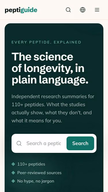 Screenshot of pepti.guide