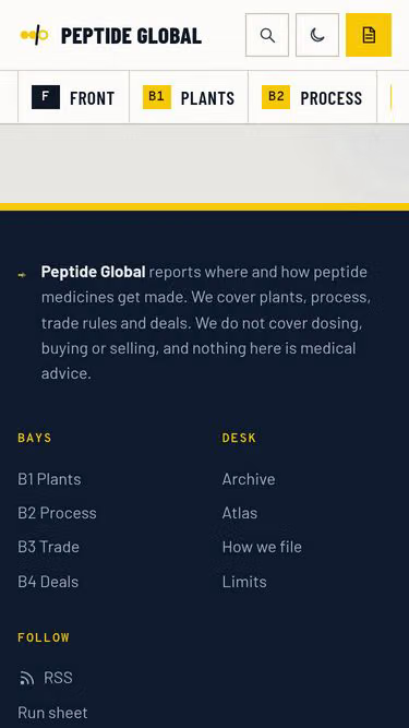 Screenshot of peptide.global