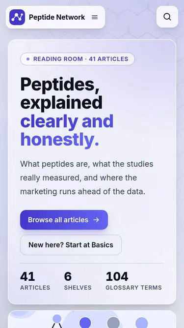 Screenshot of peptide.network
