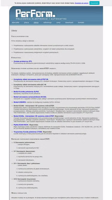 Screenshot of perform.pl