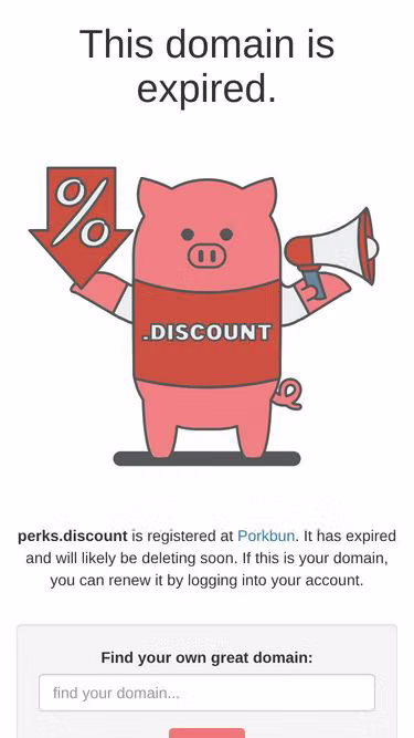 Screenshot of perks.discount