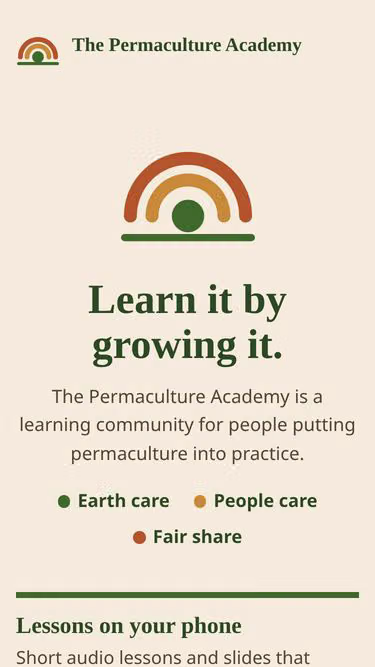 Screenshot of permaculture.ac