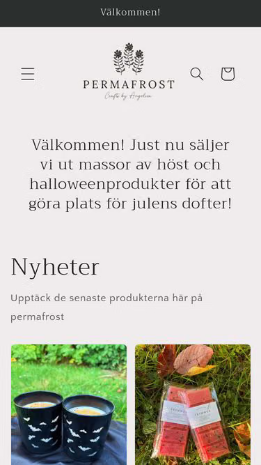 Screenshot of permafrost.nu