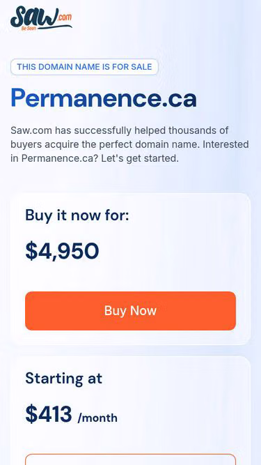 Screenshot of permanence.ca