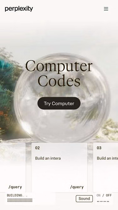 Screenshot of perplexity.computer