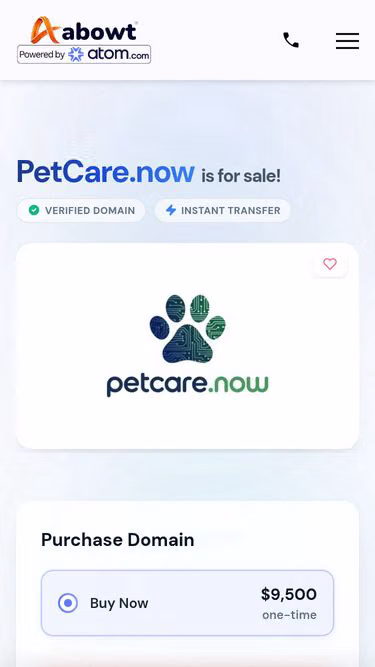 Screenshot of petcare.now