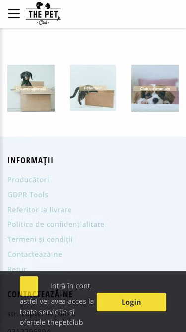 Screenshot of petclub.ro
