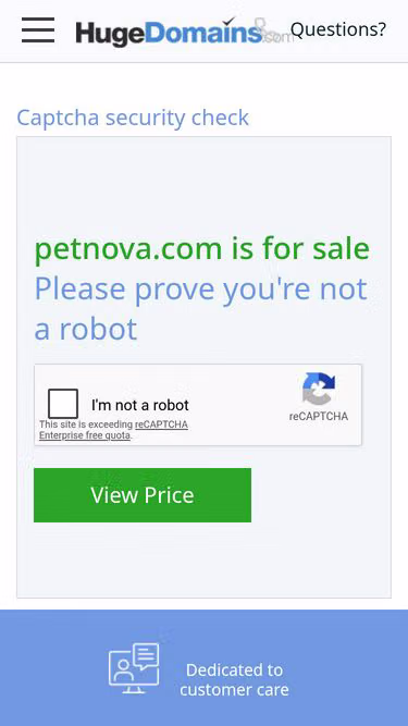 Screenshot of petnova.com