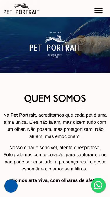 Screenshot of petportrait.com.br