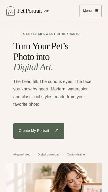 Screenshot of petportrait.vip