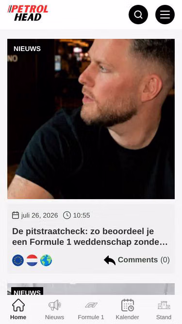 Screenshot of petrolhead.nl