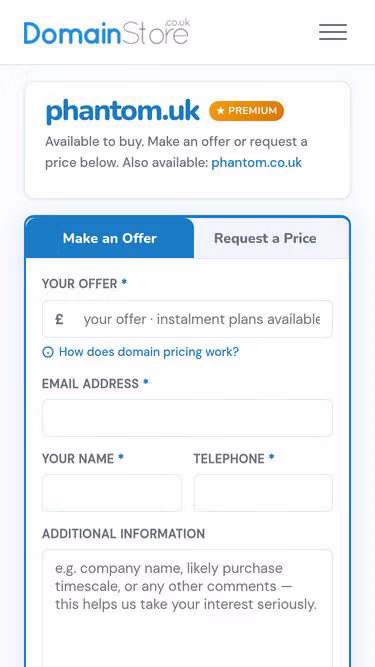 Screenshot of phantom.uk