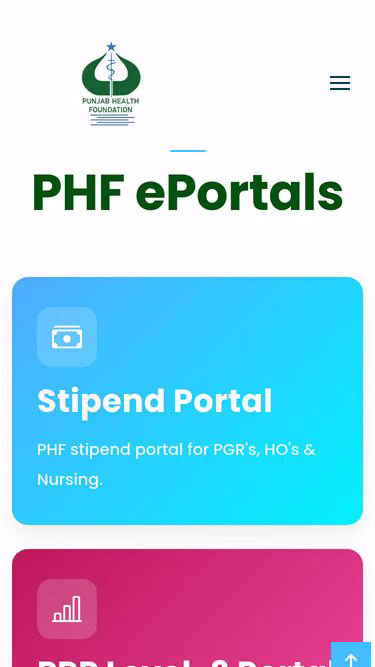 Screenshot of phf.gop.pk