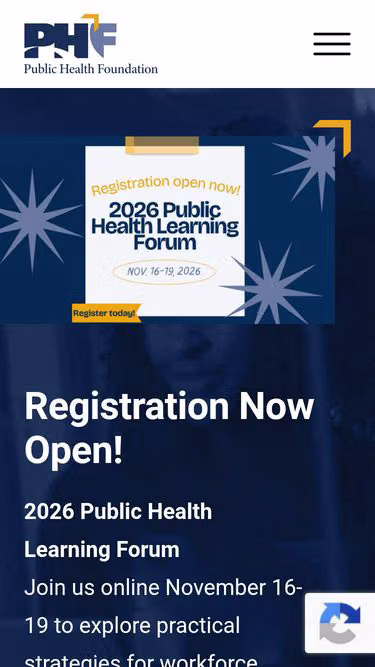 Screenshot of phf.org
