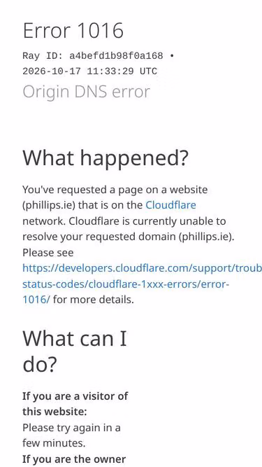 Screenshot of phillips.ie