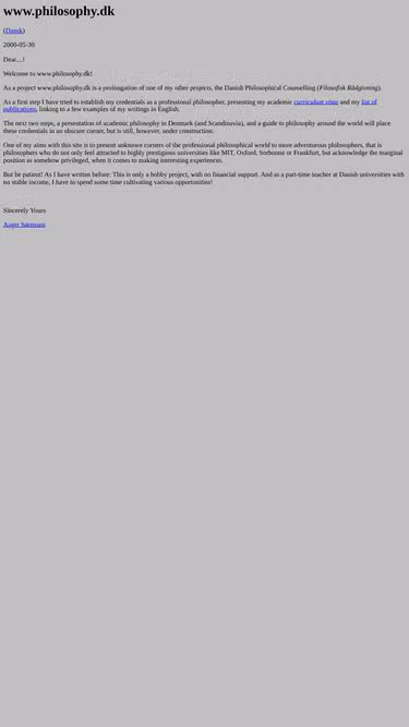 Screenshot of philosophy.dk