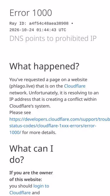 Screenshot of phlago.live