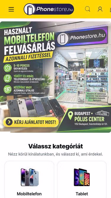 Screenshot of phonestore.hu