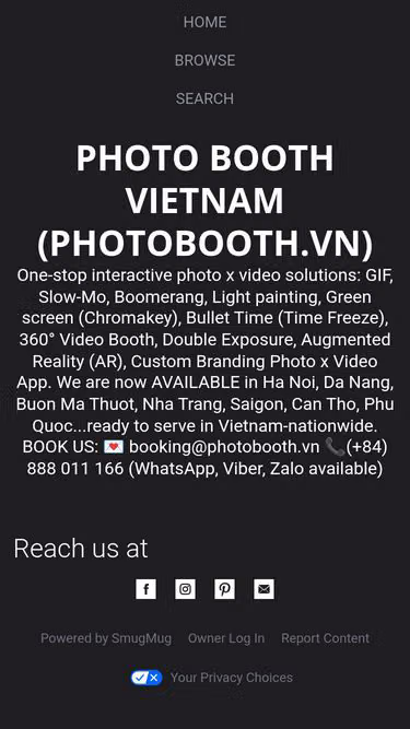 Screenshot of photobooth.vn