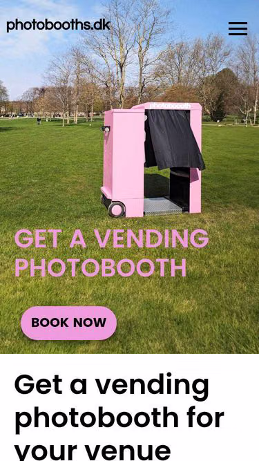 Screenshot of photobooths.dk