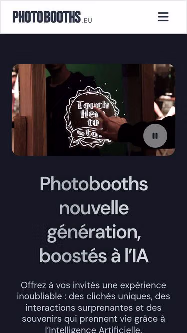 Screenshot of photobooths.eu