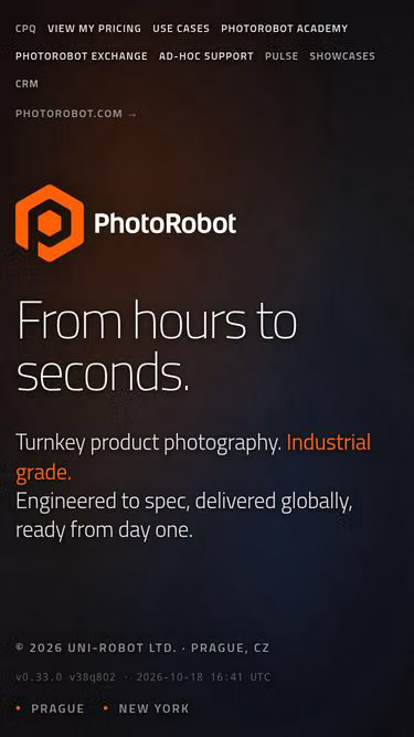 Screenshot of photorobot.io