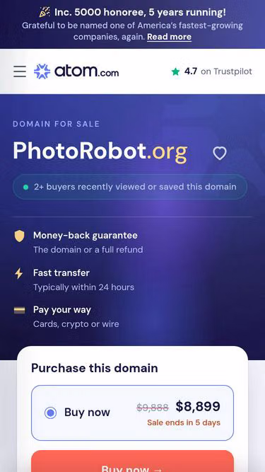 Screenshot of photorobot.org
