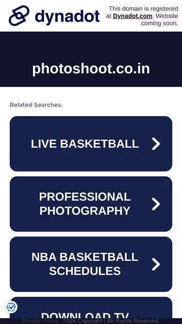 Screenshot of photoshoot.co.in