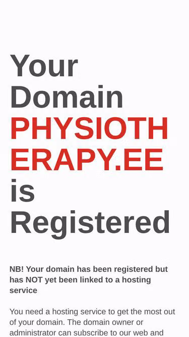 Screenshot of physiotherapy.ee