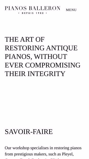 Screenshot of pianos.fr