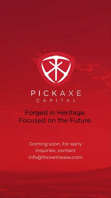 Screenshot of pickaxe.capital